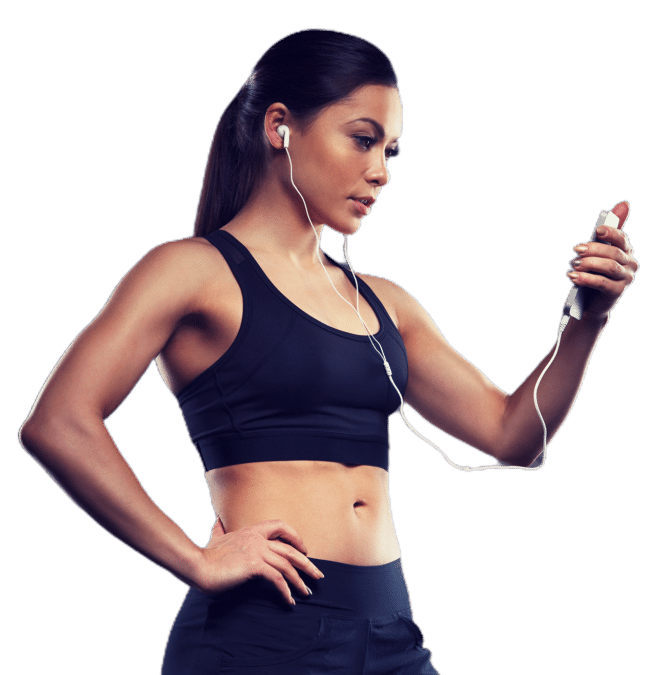 woman with smartphone and earphones in gym 2021 08 26 22 52 08 utc 664x675 - TheWave